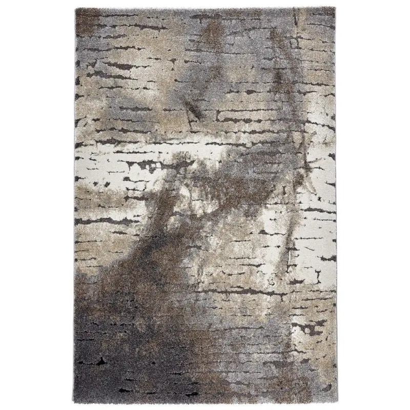 Webteppich 160/225 cm Timber Anthrazit, Creme, Grau, Dunkelgrau