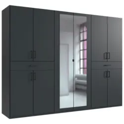 Dreht&uuml;renschrank in Graphitfarben