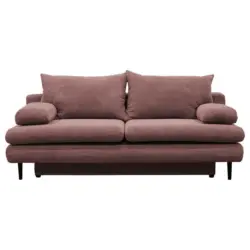 Schlafsofa in Cord Altrosa