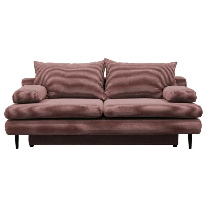 Schlafsofa in Cord Altrosa