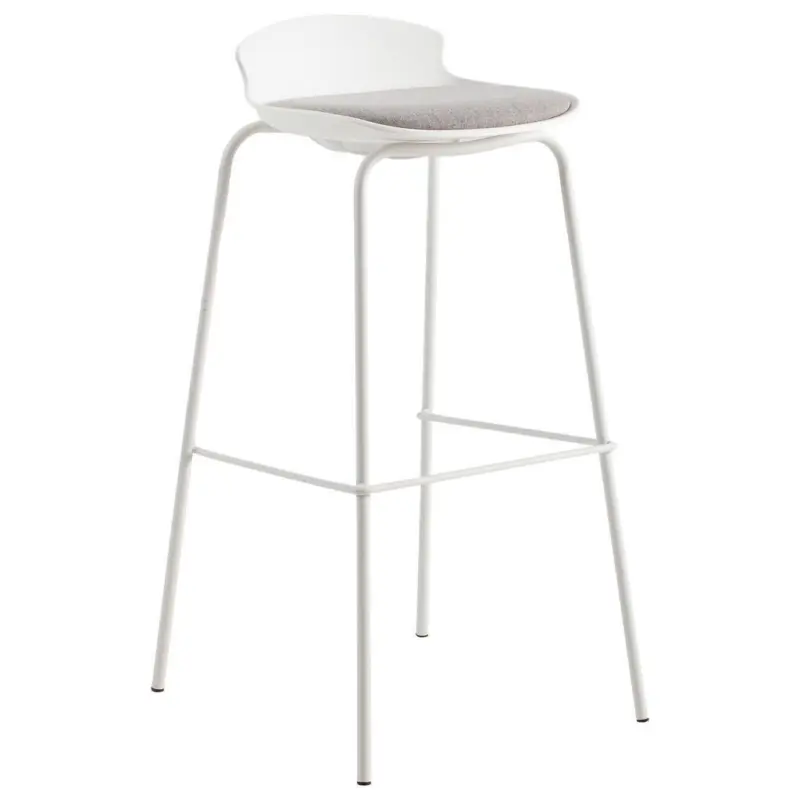 Barhocker in Wei&szlig;, Hellgrau