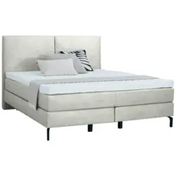 Boxspringbett 180/200 cm in Hellgrau