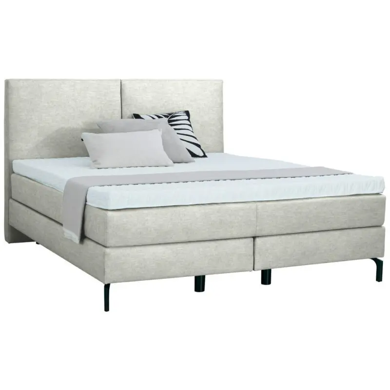 Boxspringbett 180/200 cm in Hellgrau