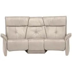 Trapezsofa in Echtleder Hellbraun