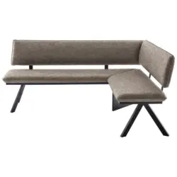 Eckbank 190/150 cm in Schwarz, Hellbraun