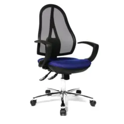 Drehstuhl in Netzbespannung Blau