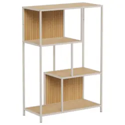 Regal 77/114/35 cm Grau, Eichefarben