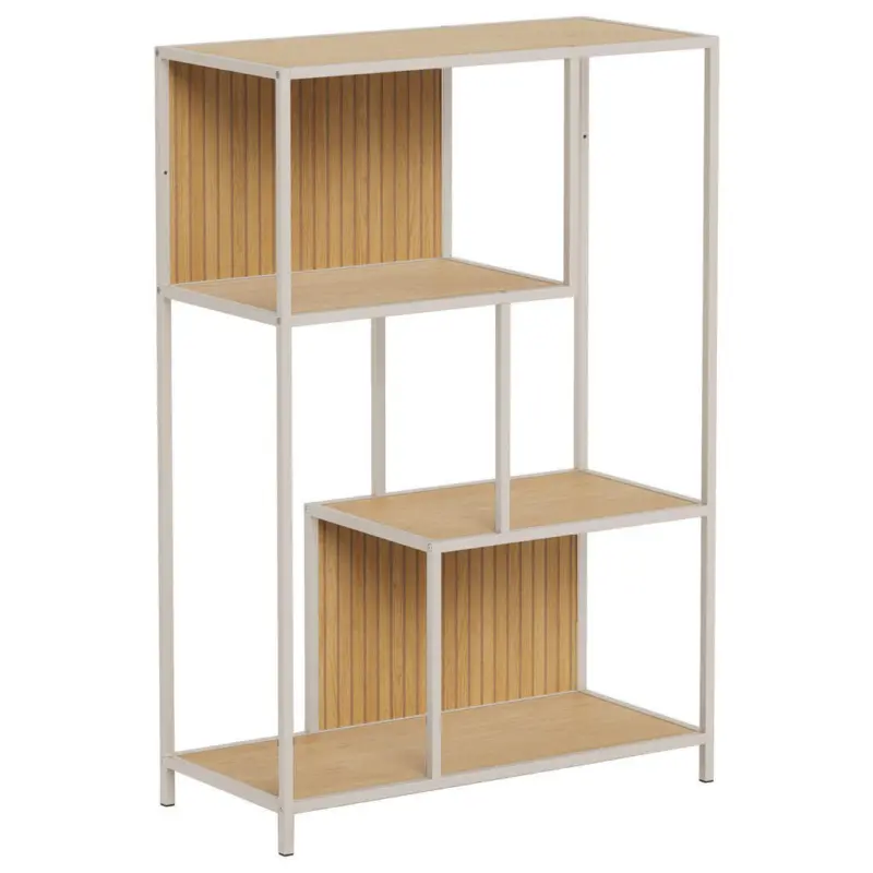 Regal 77/114/35 cm Grau, Eichefarben