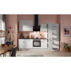 K&uuml;chenblock 310 cm in Grau, Schwarz