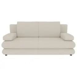 Schlafsofa in Mikrofaser Creme
