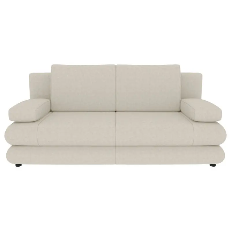 Schlafsofa in Mikrofaser Creme