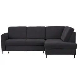 Ecksofa in Chenille Dunkelbraun