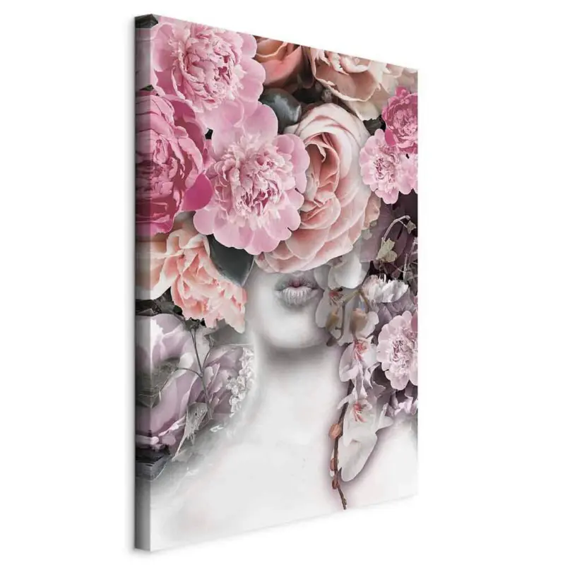 Leinwandbild Abstraktes, Menschen, Blumen 60/90/1,2 cm