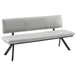 Sitzbank 140/86/60 cm in Creme, Schwarz