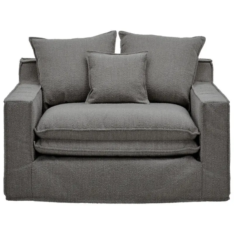 Sessel in Boucl&eacute; Grau