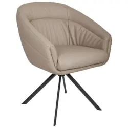 Armlehnstuhl Sitzfl&auml;che 360&deg; drehbar, automatische R&uuml;ckholfunktion Echtleder