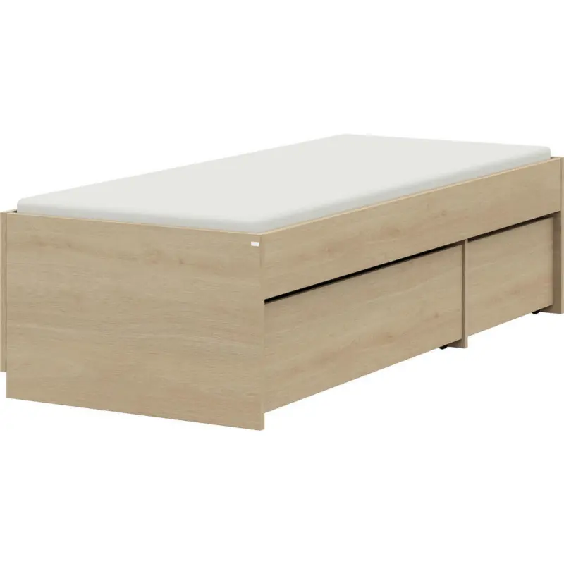 Stauraumbett 120/200 cm in Eichefarben