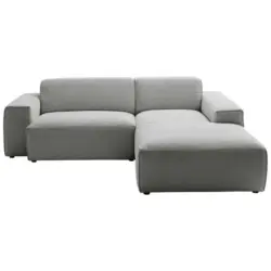 Ecksofa in Cord Grau 230/189 cm
