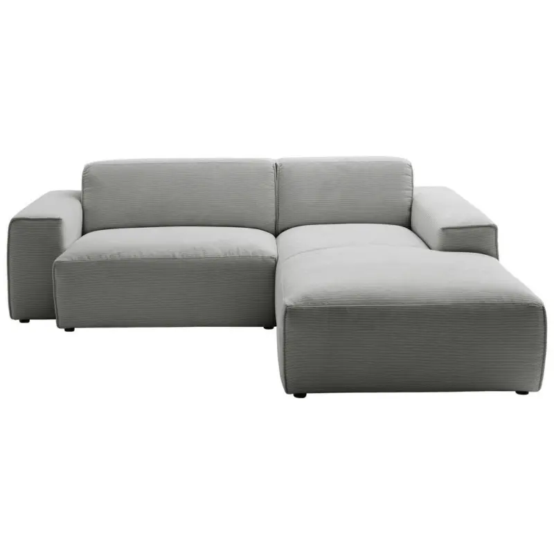 Ecksofa in Cord Grau 230/189 cm