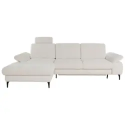 Ecksofa Alma in Chenille Creme 191/285 cm