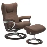 XXXLutz Lauterach - Ihr M&ouml;belhaus bei Bregenz Relaxsesselset in Holz, Metall, Leder Alufarben, Dunkelbraun