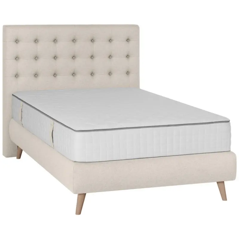 Boxspringbett 120/200 cm in Beige