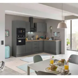 Eckk&uuml;che 270/165 cm in Graphitfarben