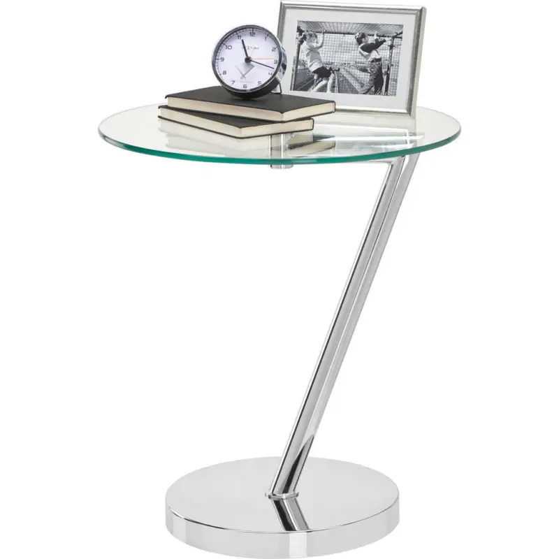 Beistelltisch in Metall, Glas 45/45/52 cm