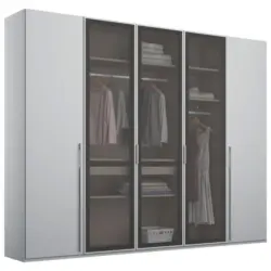 Dreht&uuml;renschrank in Grau, Hellgrau