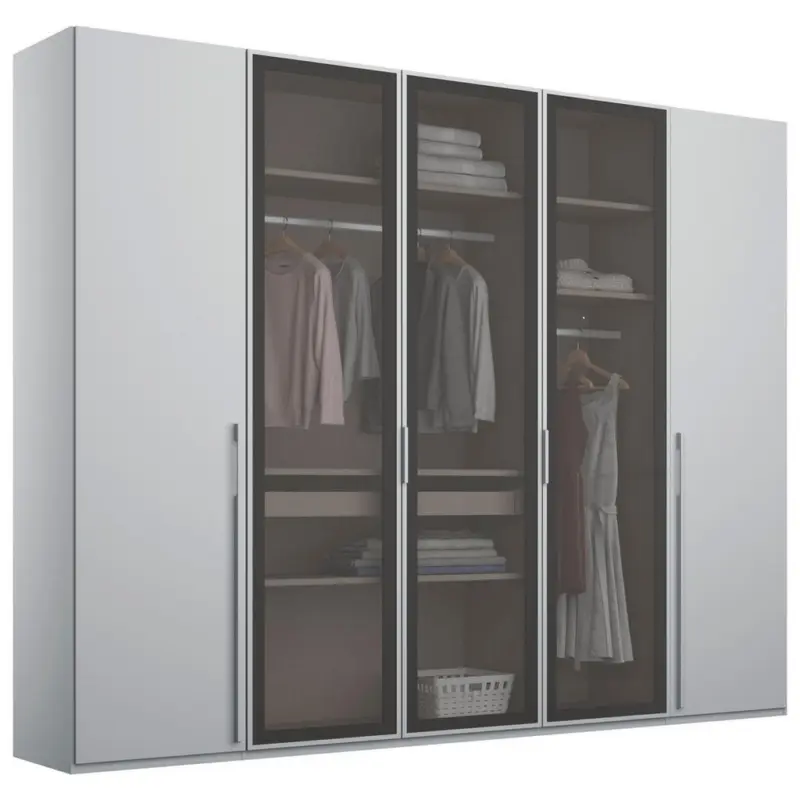 Dreht&uuml;renschrank in Grau, Hellgrau