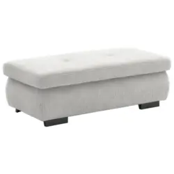 Hocker in Textil Sandfarben