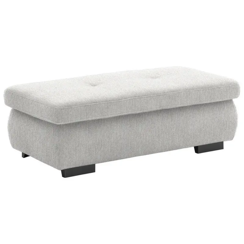 Hocker in Textil Sandfarben