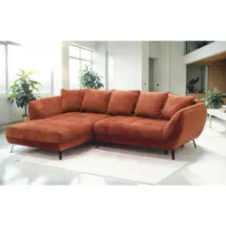 Ecksofa Midway in Struktur Rostfarben 187/282 cm
