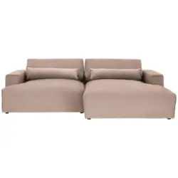 Ecksofa Felicia in Struktur Hellbraun 267/187 cm