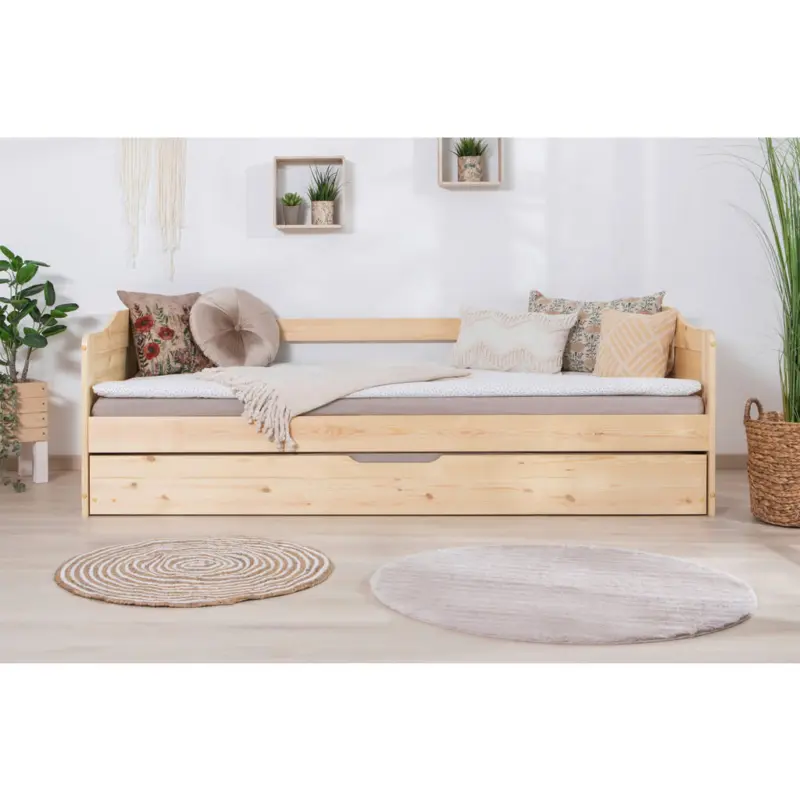Ausziehbett 90/200 cm in Kieferfarben