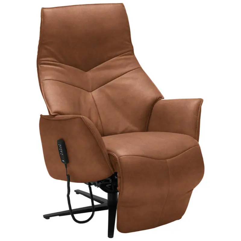 Relaxsessel in Textil Hellbraun