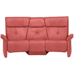 Trapezsofa in Echtleder Rot