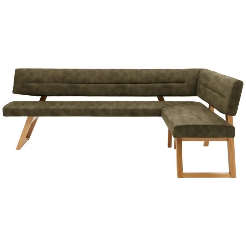 Eckbank 235/155 cm in Olivgr&uuml;n