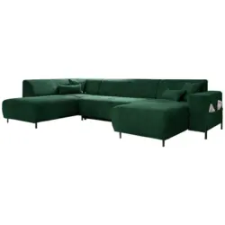 Wohnlandschaft in Cord Dunkelgr&uuml;n