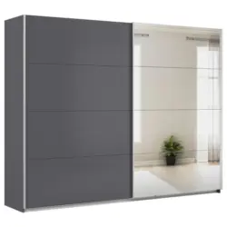 Schwebet&uuml;renschrank in Grau