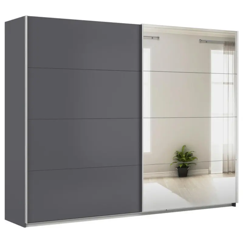 Schwebet&uuml;renschrank in Grau