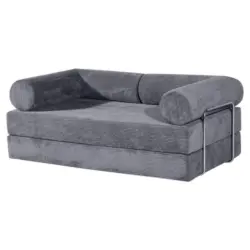 Schlafsofa in Cord Grau