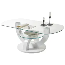 Couchtisch in Glas, Holzwerkstoff 110/60/40 cm
