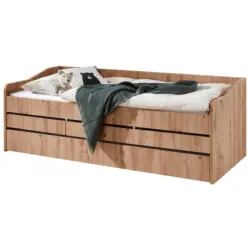 Ausziehbett 90-180/200 cm in Eiche Artisan