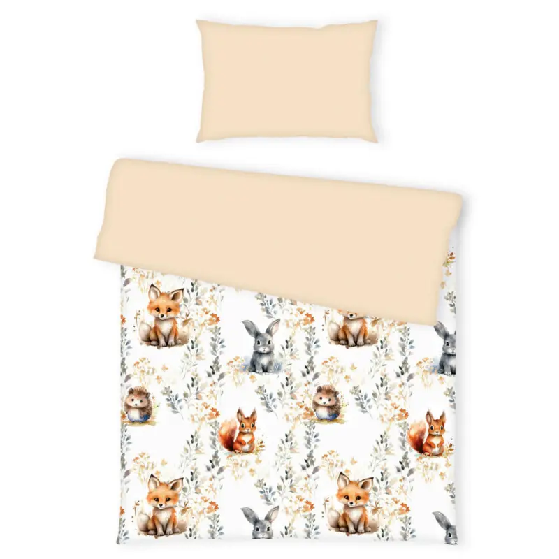 Babybettw&auml;sche bb Little Forest Flanell-Bettw&auml;sche Flanell 100/135 cm