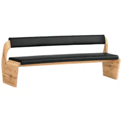 Sitzbank 187/84/69,6 cm in Eichefarben, Blaugrau