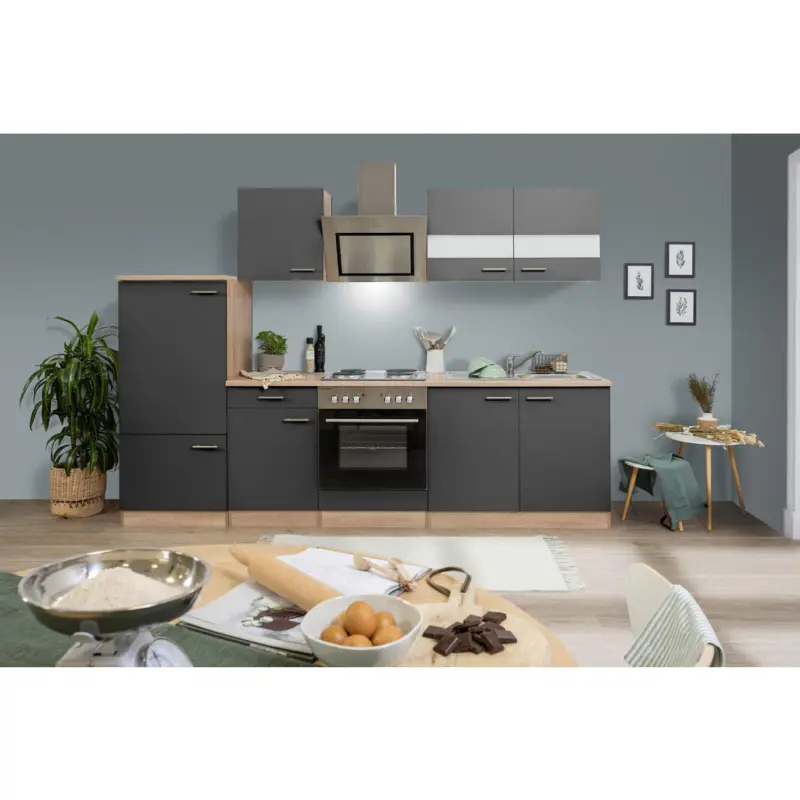K&uuml;chenblock 270 cm in Grau