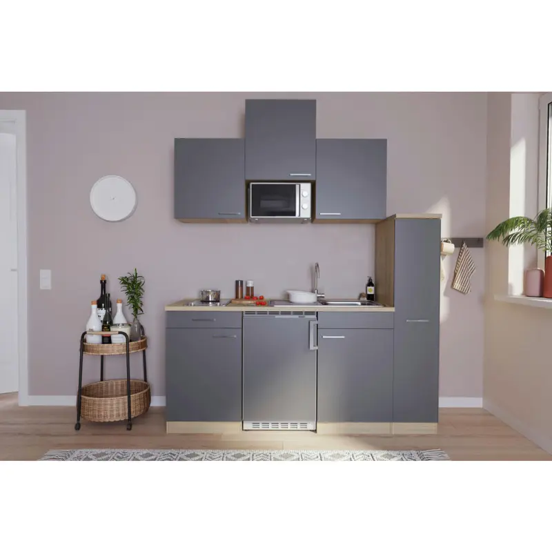 K&uuml;chenblock 180 cm in Grau