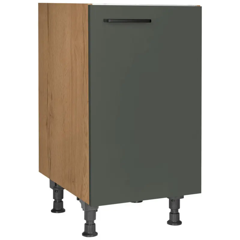 Sp&uuml;lenunterschrank 45,0/87,0/56,0 cm in Gr&uuml;n, Eichefarben