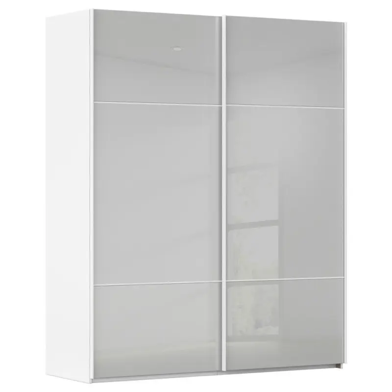 Schwebet&uuml;renschrank in Grau, Wei&szlig;